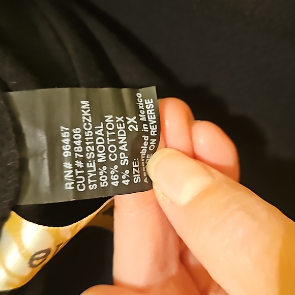 Eyeshadow black cotton skirt size 2x - Picture 3 of 5